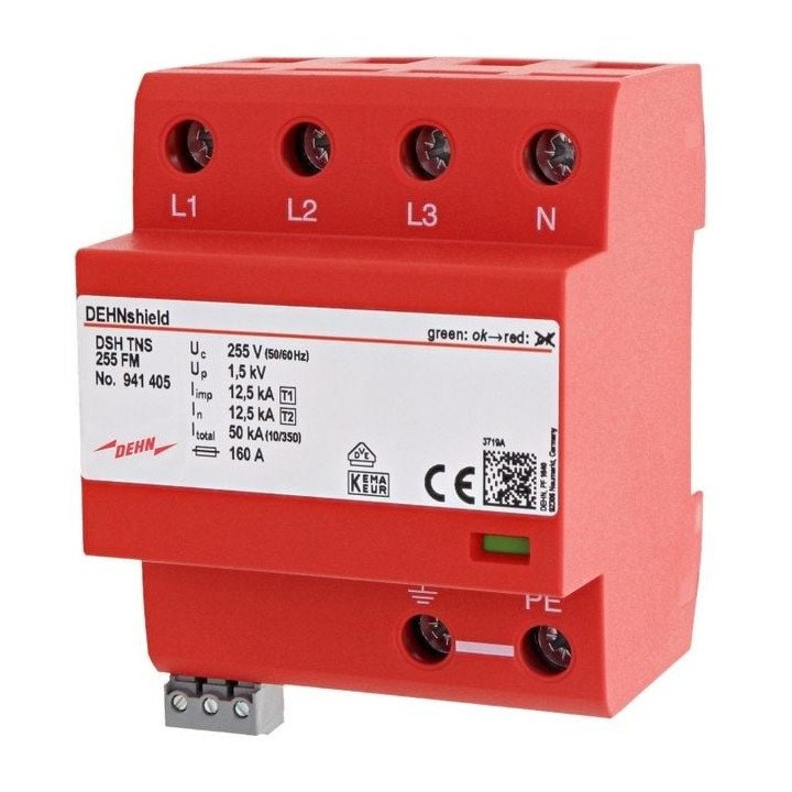 DEHN 941405 1+2 tipo viršįtampio ribotuvas DSH TNS 255V