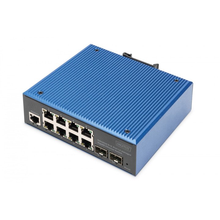 DIGITUS DN-651156 Teollinen 8+2 portin Gigabit-kytkin