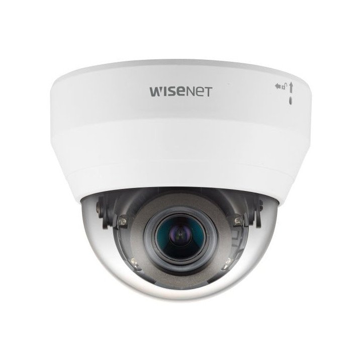 Hanwha Vision QND-7082R Dome IP Security Camera, 5MP, Indoor, White