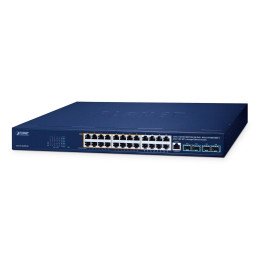 PLANET GS-4210-16UP8T4X Managed PoE+ Switch, 16-Port Gigabit PoE (95W/port, 802.3bt) + 8-Port Gigabit + 4-Port 10G SFP+, 420W Bu