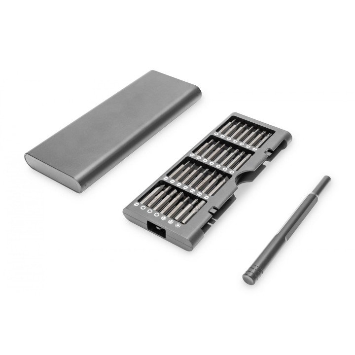 DIGITUS DA-70360 Precision Screwdriver Set 57-piece for mobile phones, laptops, watches, glasses, consoles