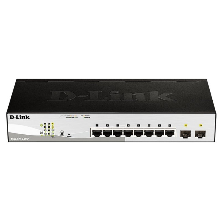 Сетевой коммутатор D-Link DGS-1210-08P L2 Gigabit PoE