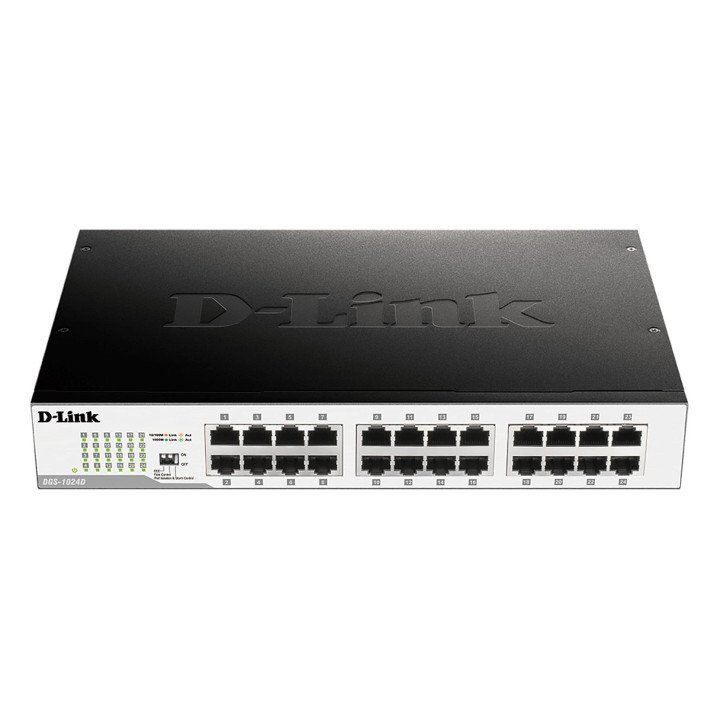 Коммутатор D-Link DGS-1024D Неуправляемый Gigabit Ethernet, 24-Порт, 1U Rackmount