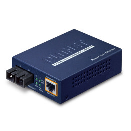 PLANET FTP-802S15 PoE Fiber Media Converter 10/100TX to 100Base-FX Single-Mode SC 15km