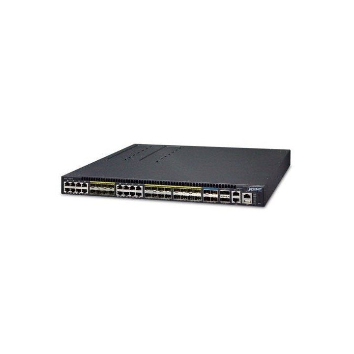 Коммутатор PLANET XGS3-24242 Управляемый гигабитный, Layer 3, 24-Port 100/1000X SFP + 8-Port Shared TP + 4-Port 10G SFP+ Stackab