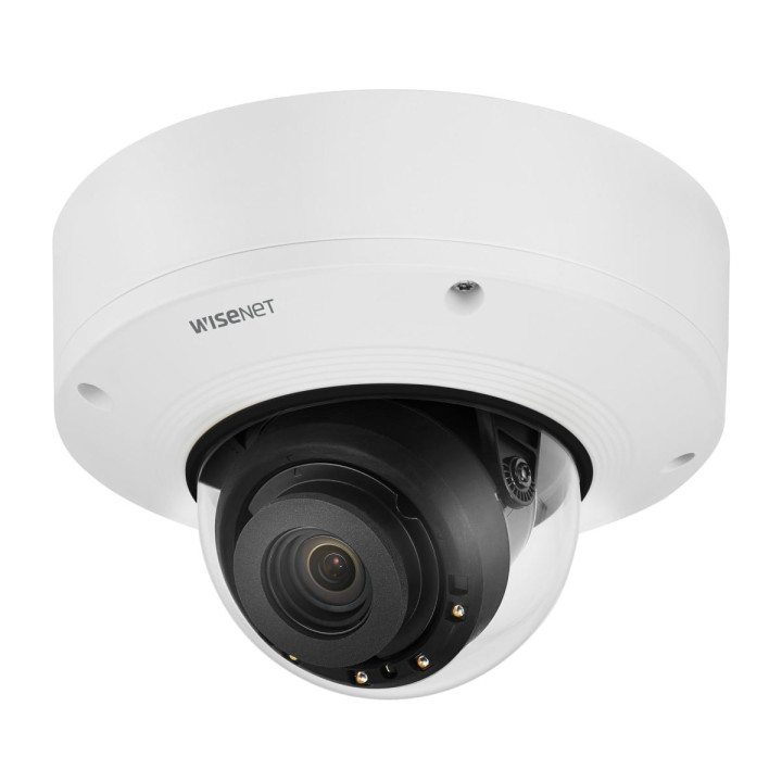 Hanwha Vision XNV-8081RE 5MP kupola IP drošības kamera, iekštelpām/ārtelpām, PoE, IR nakts redzamība, AI analītika