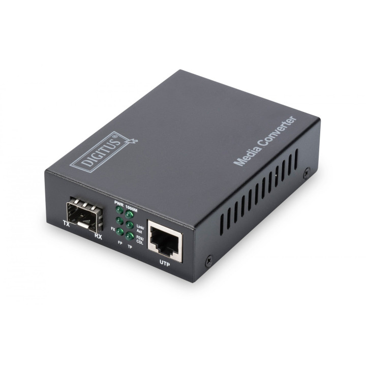 Медиаконвертер DIGITUS DN-82130 Gigabit Ethernet с SFP Slot, без SFP Module