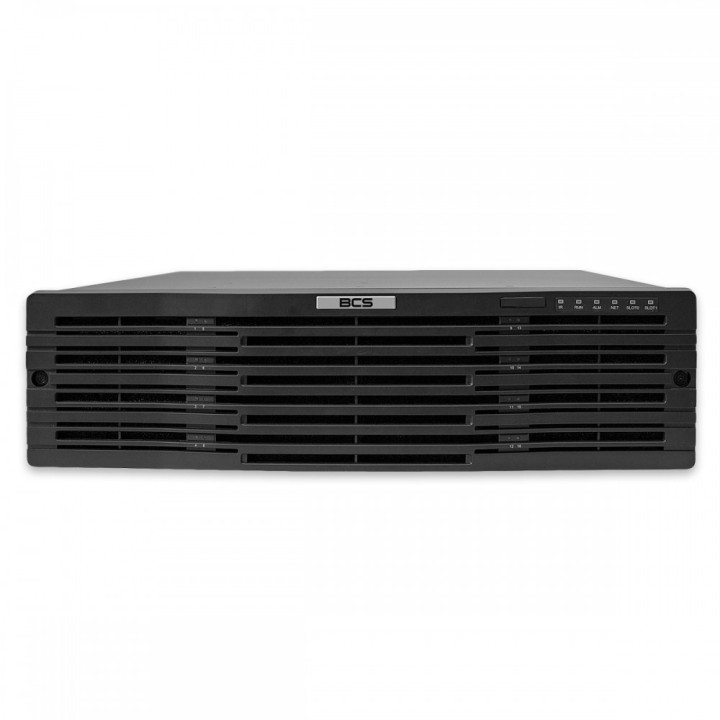 BCS BCS-P-NVR6416-4KR 64 kanalų IP įrašymo įrenginys su RAID ir 12 MP kameros palaikymu