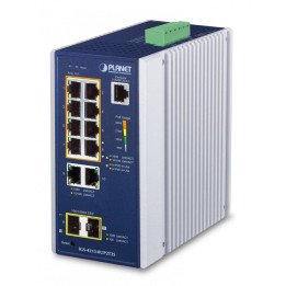 PLANET IGS-4215-8UP2T2S Industrial L2/L4 8-Port 802.3bt PoE+ Managed Switch