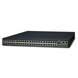 Управляемый гигабитный коммутатор PLANET SGS-6341-48T4X с 48 портами 10/100/1000T + 4 порта 10G SFP+, Layer 3, стежаемый