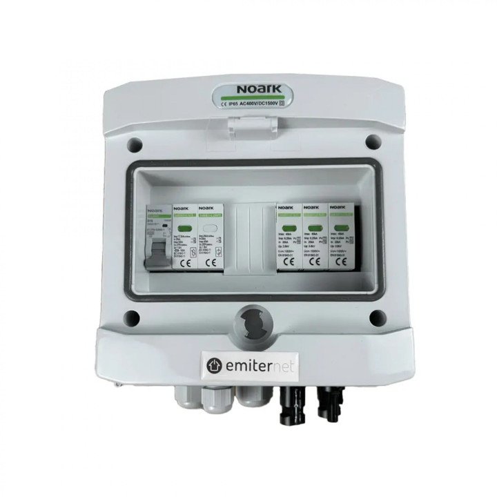 EMITER EM-1358N_DCAC Combined DC/AC Surge Protective Device Type 1+2, IP65, 1000V DC, 1 PV String, 1 MPPT, 10A AC