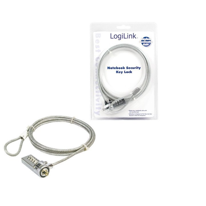 LogiLink NBS002 Notebook Security Lock with Combination - 1.5 m