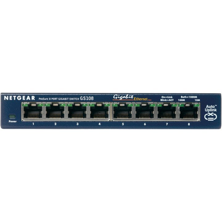 Netgear GS108GE 8-Port Gigabit Ethernet Unmanaged Switch