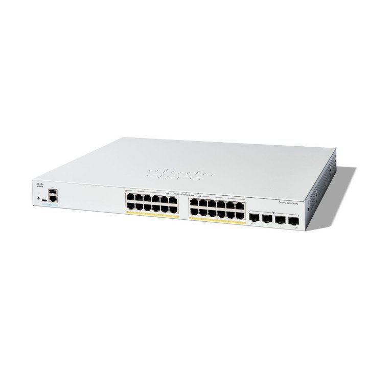 Cisco Catalyst 1200 24-Port Gigabit PoE Managed Switch with 4x1G SFP (C1200-24FP-4G)