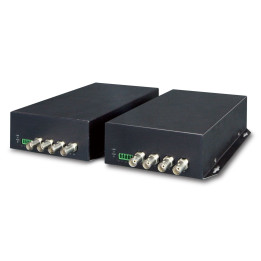 PLANET VF-402-KIT 4-Channel Video over Fiber Converter (FC) up to 20 km, Pair (Tx & Rx) - TVI/CVI/AHD/CVBS