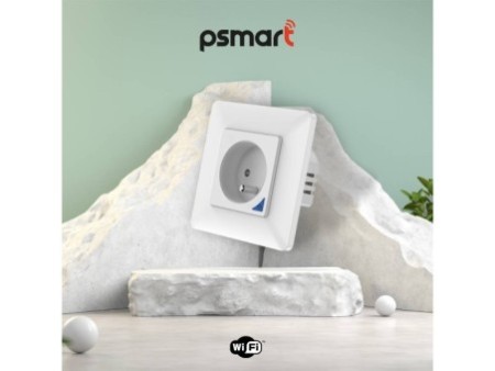 PSMART Mērīšanas ligzda, balta plastmasa RM WiFi TUYA