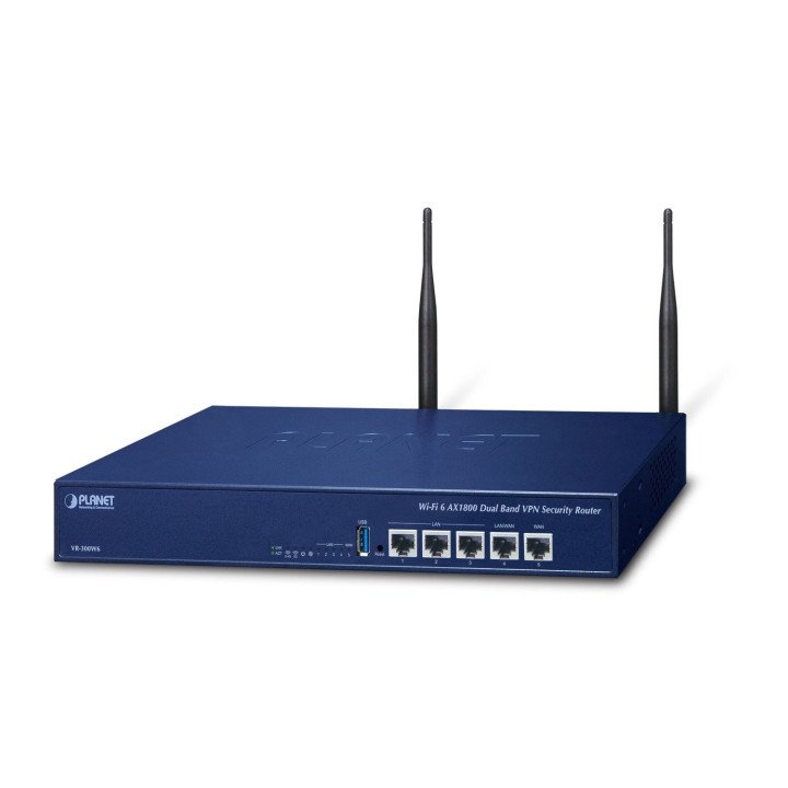 Planet VR-300W6 Wi-Fi 6 AX1800 Dual Band Tabletop Router with Cybersecurity Features