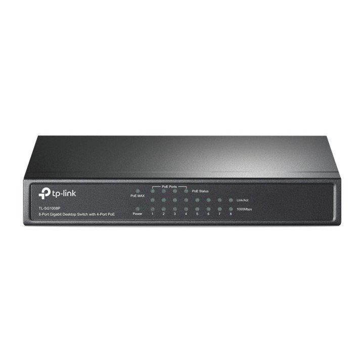 TP-Link TL-SG1008P 8 portu gigabitu darbvirsmas slēdzis ar 4 portu PoE+