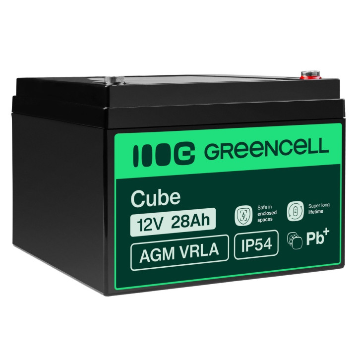 Green Cell AGM55 VRLA 12V 28Ah Maintenance-Free Battery