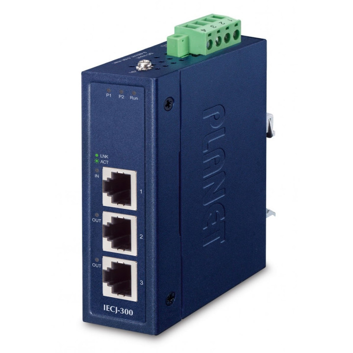 PLANET IECJ-300 Industrial 3-Port EtherCAT Junction Slave (-40~75°C, 9~48V DC)