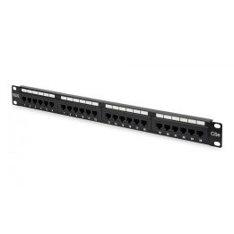 DIGITUS DN-91524U Cat5e UTP Patch Panel, 24-Port, 1U, 19" Rack Mount, Black