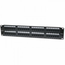 Intellinet 513579 Cat5e UTP 48-Port Patch Panel, 2U, Black