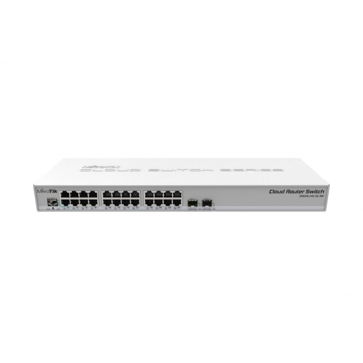MikroTik CRS326-24G-2S+RM L2 Managed Gigabit Switch, 24x Gigabit + 2x SFP+