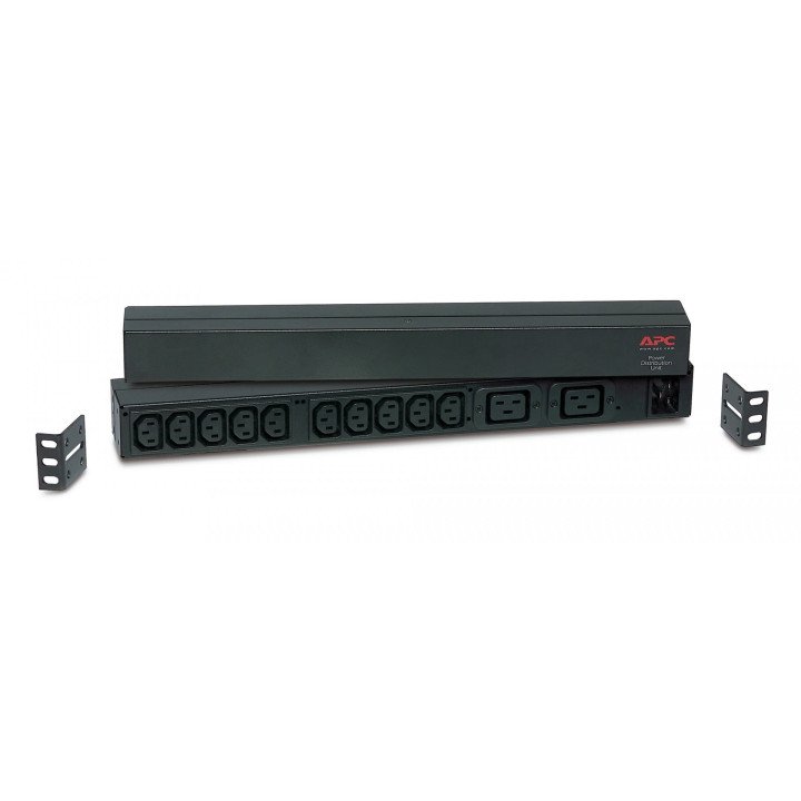 APC RACK PDU BASIC 1 U 16 A 230 V strāvas sadales bloks (PDU) 12 AC kontaktligzda(-as) 0U/1U melns
