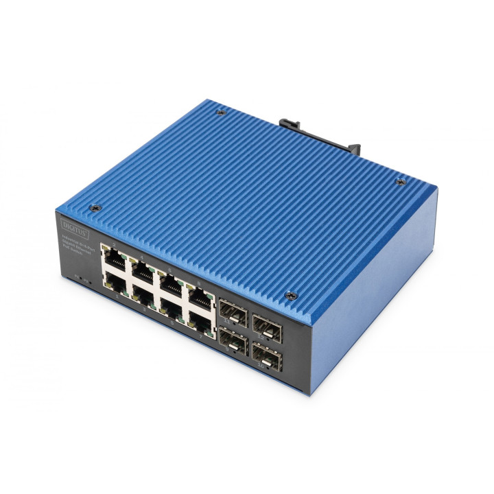 DIGITUS DN-651153 Industriālais 8+4 portu Gigabit Ethernet PoE slēdzis