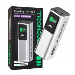 Green Cell PowerPlay Ultra Powerbank 25200mAh 140W PD USB-C Fast Charging for Laptop, MacBook, iPhone 16 15 14 Pro Max