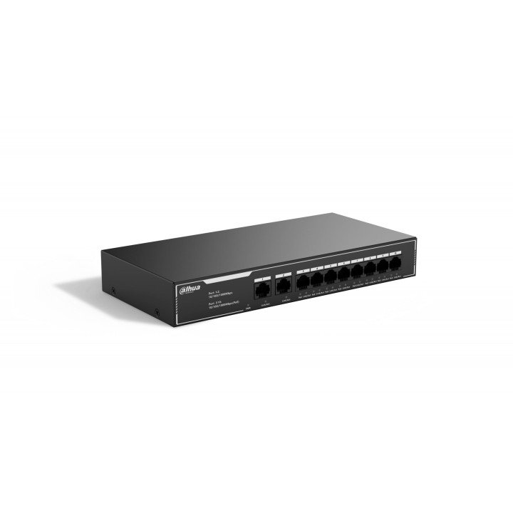 Dahua SG1010LP 10-Port Gigabit PoE Switch with 8-Port PoE