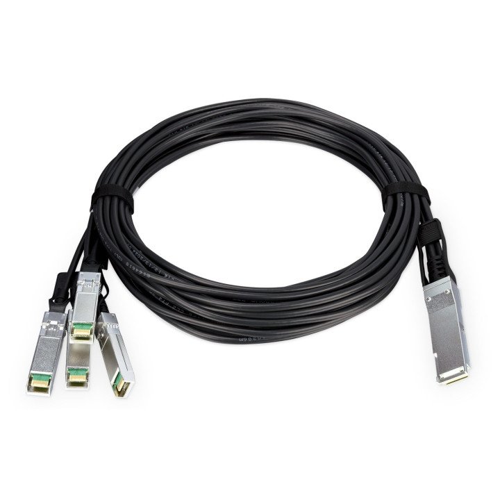 PLANET CB-QSFP4X25G-3M 100G QSFP28 to 4x25G SFP28 Breakout Cable, 3m, Black