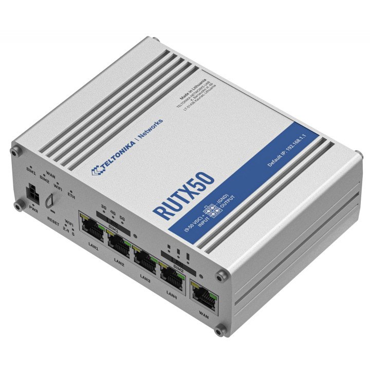 Teltonika RUTX50 Industrial 5G Router with Wi-Fi