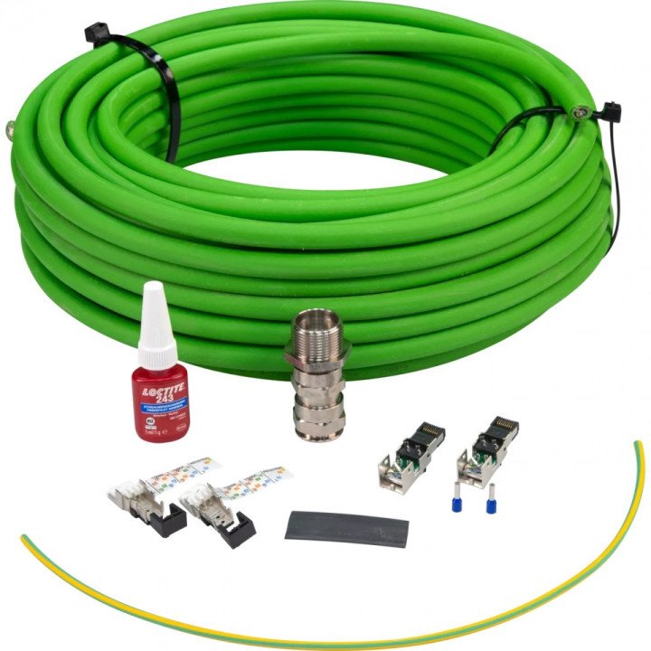 AXIS 03311-001 Cat6a Networking Cable Green 95 m