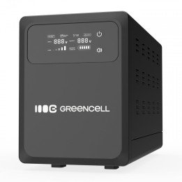 Green Cell UPSLPPC1000 Uninterruptible Power Supply AVR UPS 1500VA 1000W PowerCore 12 VDC with LCD Display