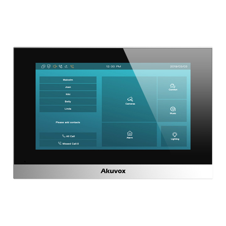 Akuvox C313W-LP-2 7" Linux WiFi 2-Wire Video Door Phone Monitor