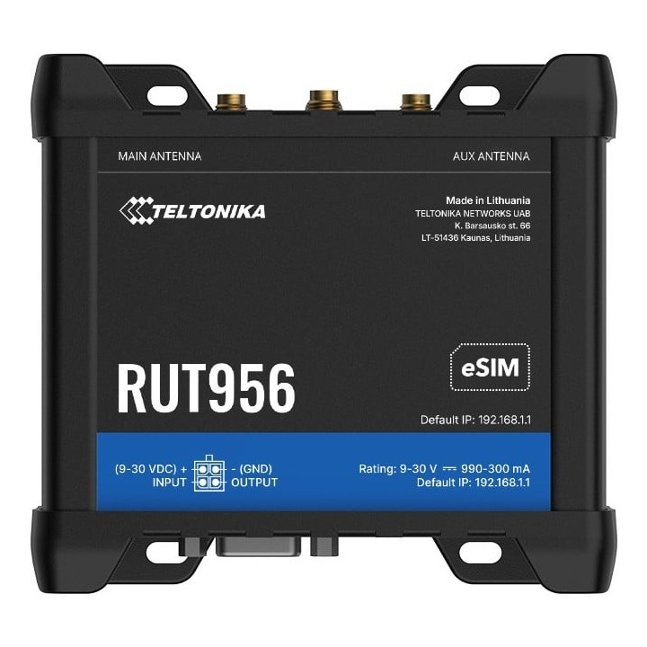 Роутер Teltonika Networks RUT956 (EU) 4G LTE с eSIM