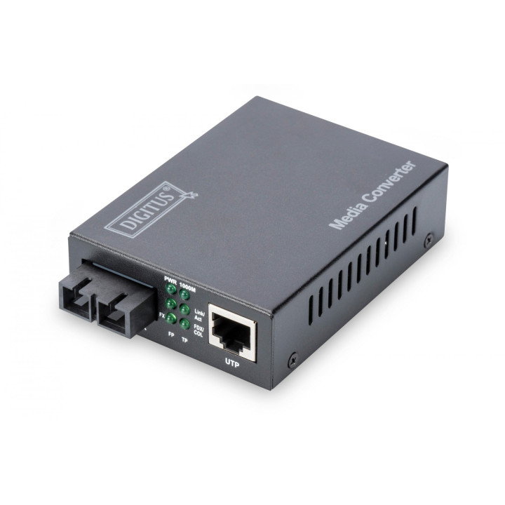 DIGITUS DN-82121-1 Gigabit Ethernet medijos keitiklis, vieno režimo SC, 1310 nm, 20 km