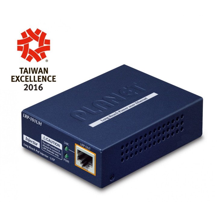 PLANET LRP-101UH 1-Port Long Reach PoE Injector, 30W, 500m