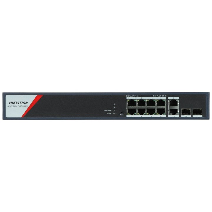 Hikvision DS-3E1512HP-SI-8P2T2F Smart Managed PoE Switch