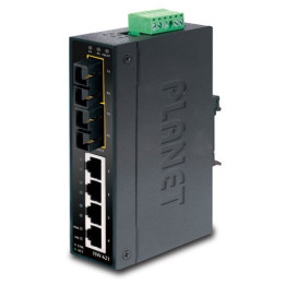PLANET ISW-621S15 IP30 Slim Type 4-Port Industrial Ethernet Switch + 2-Port 100Base-FX (15km) -10-60°C UL