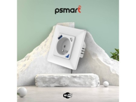 PSMART USB mērīšanas ligzda balta RM WiFi TUYA