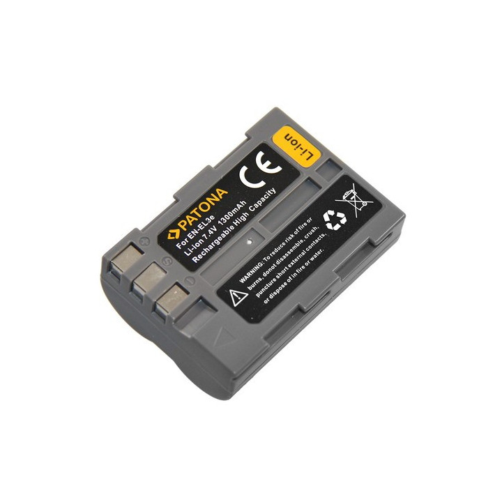 Patona PT1036 Replacement Battery for Nikon EN-EL3E 1300mAh Li-Ion Camera Battery