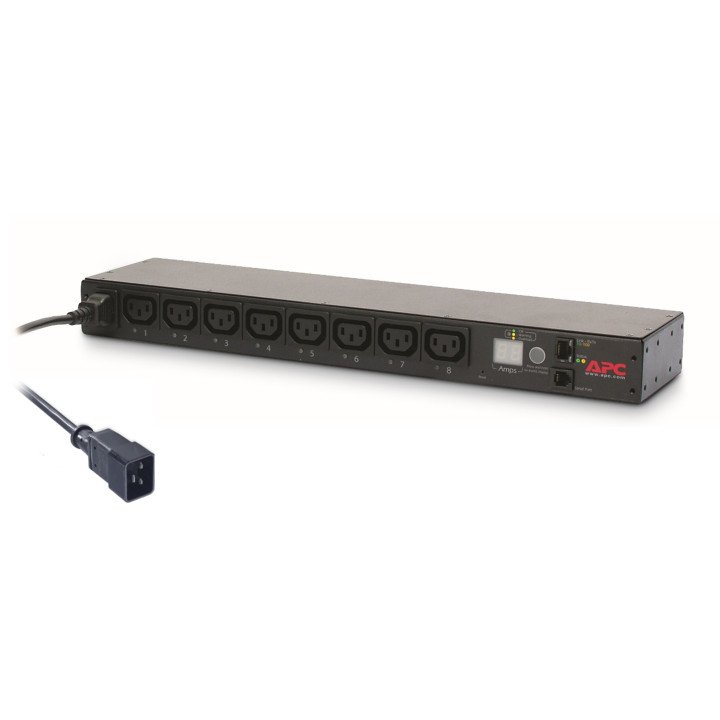 APC AP7921B strāvas sadales bloks (PDU) 8 AC Izeja(-as) 0U/1U melns (AP7921B)