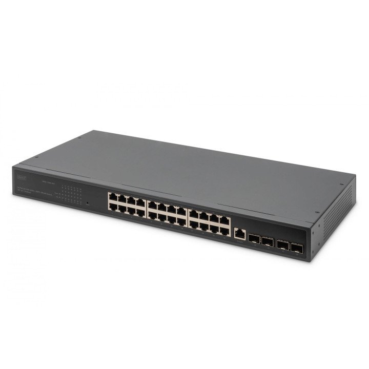 DIGITUS DN-80223 24-Port Gigabit L2+ Managed Switch with 4 SFP+ Uplink