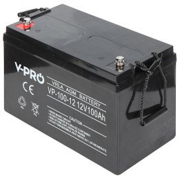 V-PRO 12V/100AH-VPRO 12V 100Ah Deep Cycle Lead-Acid Battery for Solar & UPS