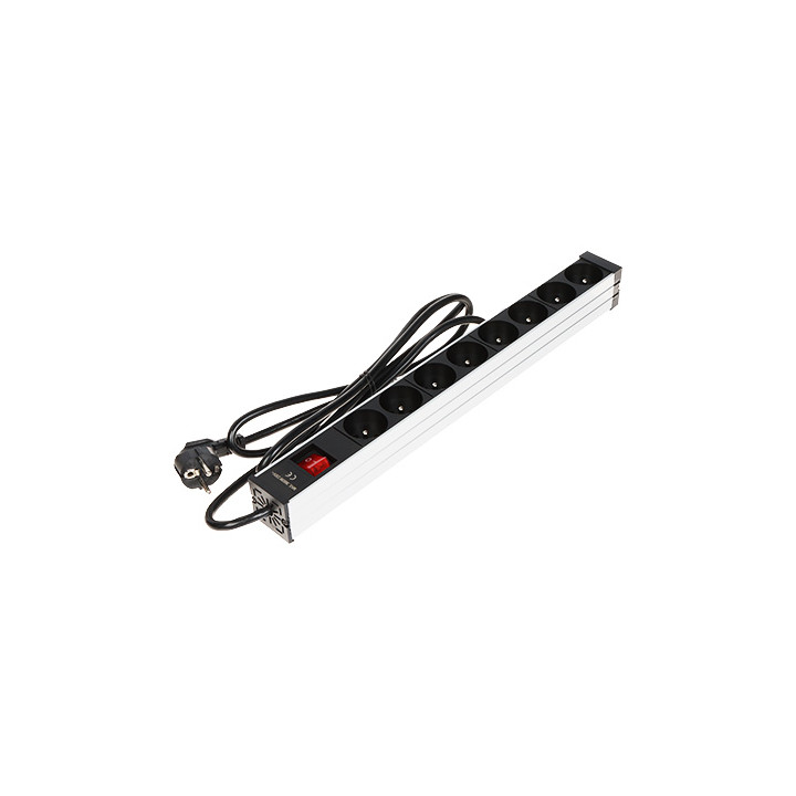 PD-8K/RACK 19" 1U Rack-Mountable Power Distribution Unit (PDU) – 8 Outlets, Black