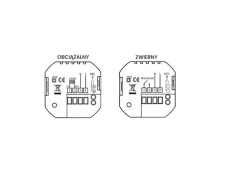 Parasti atvērts termostats 5A melns TRZ65C ZigBee TUYA