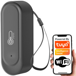 Tuya Outdoor WiFi Temperature and Humidity Sensor IP65 Black 5906203624072