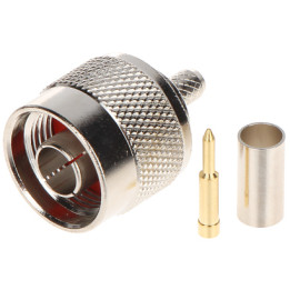 RG-58 BNC Crimp Connector N-W/ZAC.RG-58 Male 50 Ohm